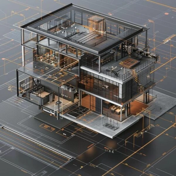 3D architectural drafting model by architectural drawings services in Qatar