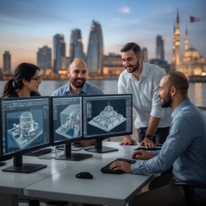 Engineers delivering BIM Modeling Services in Qatar with CADProA 