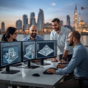Engineers delivering BIM Modeling Services in Qatar with CADProA 